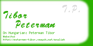 tibor peterman business card